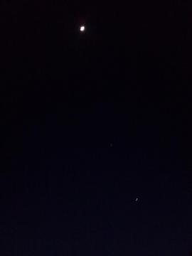 月と木星と金星